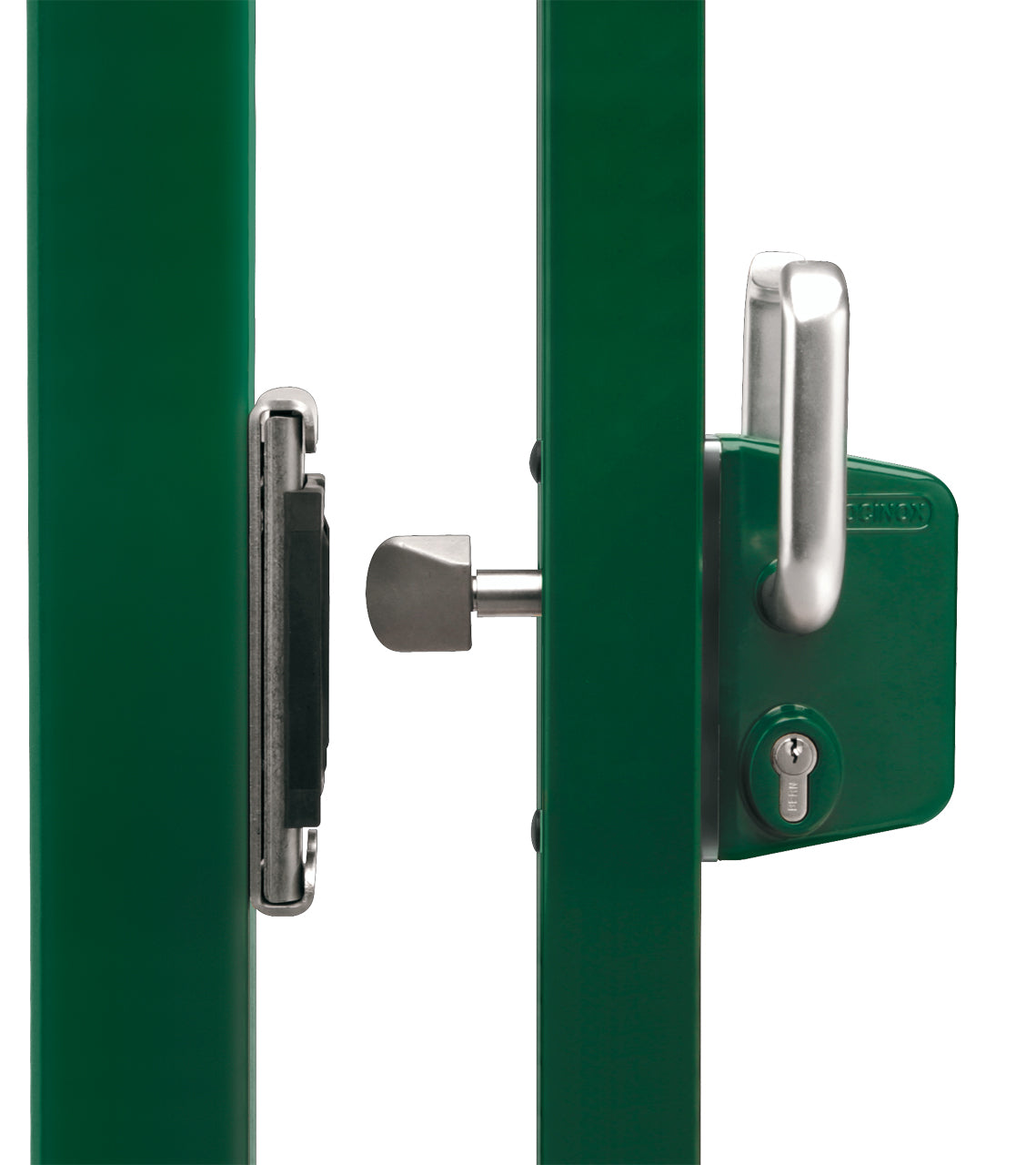 Locinox ant pavirsiaus montuojama stumdomu vartu spyna.