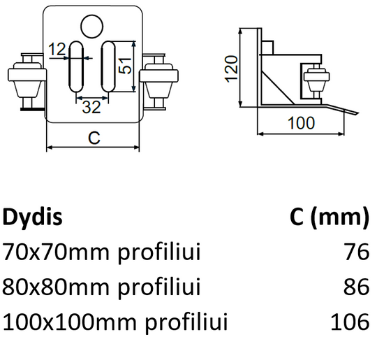 Apatine gaudykle su gumuotais ratukais.