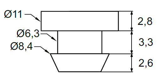 Atramine guma apvali.