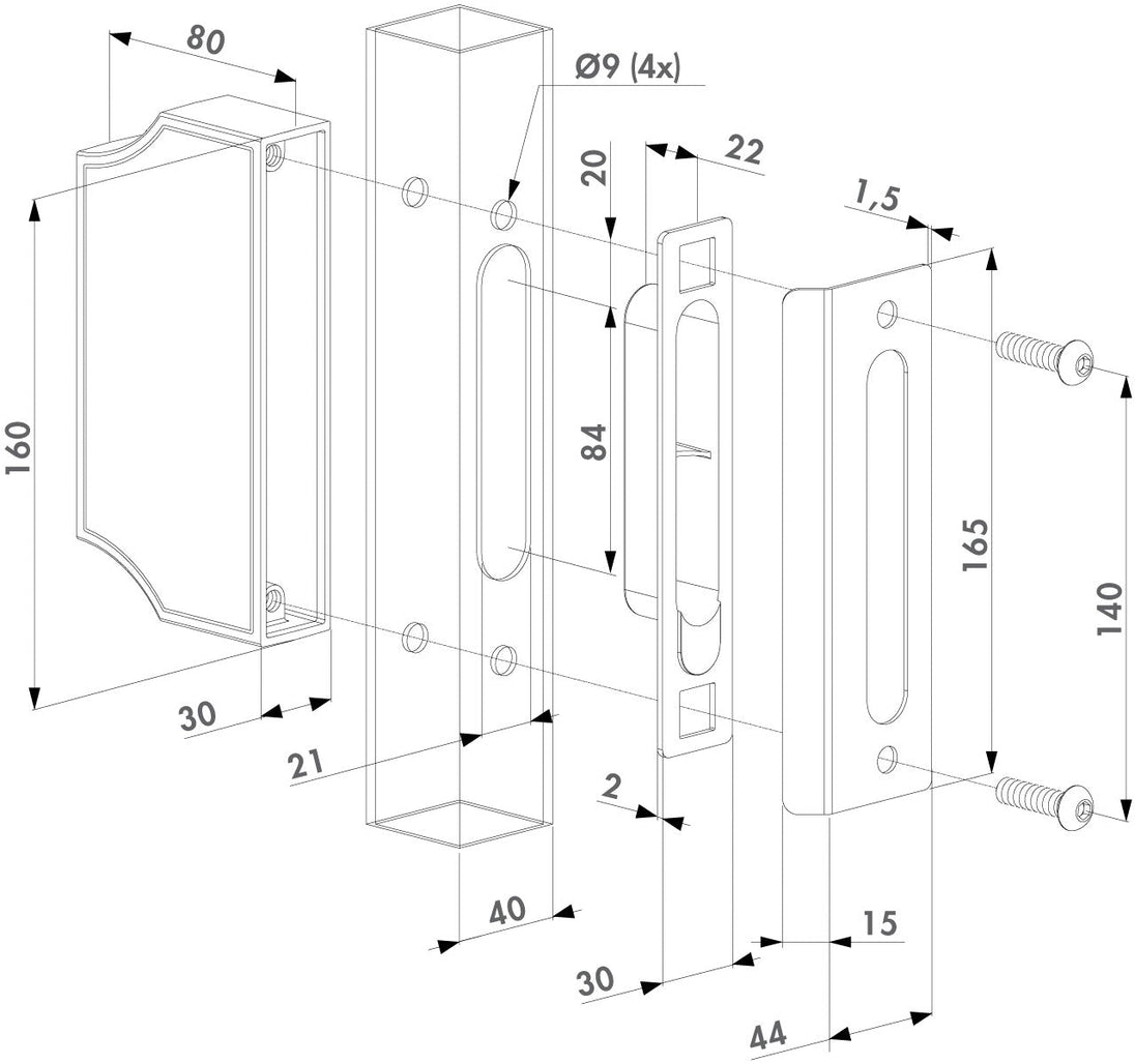 Locinox dekoratyvinis spynos gaudytuvas su dezute.