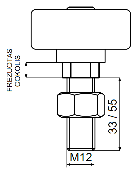 Nukreipiantysis plastikinis ratukas frezuotu cokoliu su guoliu.