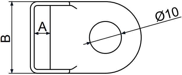 Pagalbinė tvirtinimo detalė tinklinei tvorai.