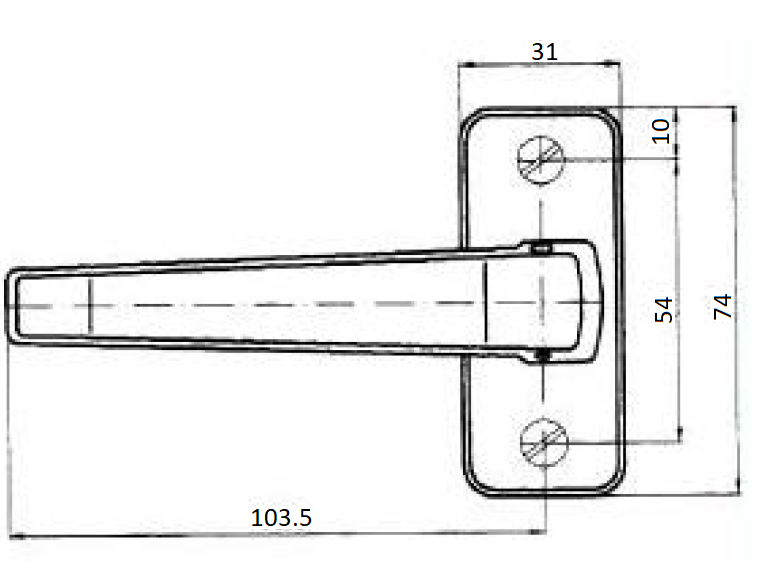 Rankena su maža prisukama plokštele.
