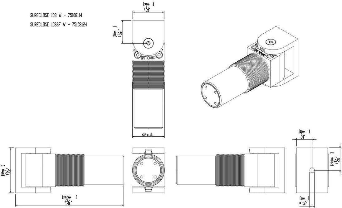 D&D Technologies hidrauliniai vyriai su pritraukimu 2vnt su užtrenkimu be atidarytų vartų funkcijos vartams iki 80kg.