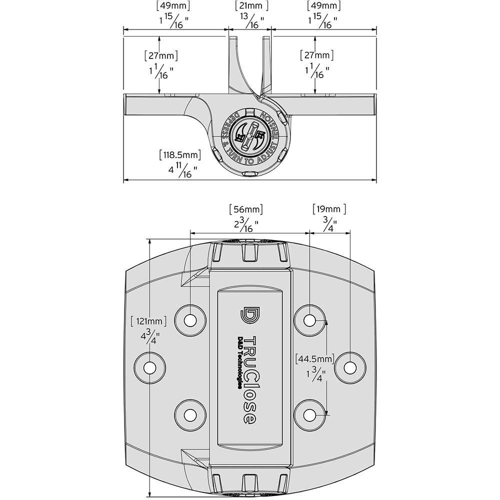 D&D Technologies vyriai su pritraukimu 2vnt (metalas-metalas medis-medis) su 2 kojelėmis tvoros varteliams iki 70kg.