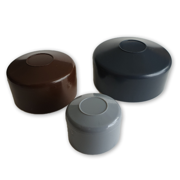 Užmaunamas dangtelis apvalus.